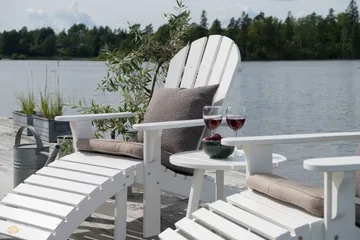 Sidebord Hillerstorp Tennessee Ø50 cm - Hvit - Hagemøbler & utemiljø - Hagebord - Sidebord utendørs