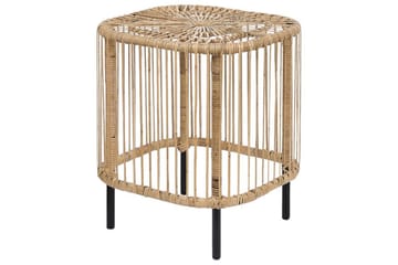 Sidebord Rimouski 40x40 cm - Naturlig/Sort - Hagemøbler & utemiljø - Hagebord - Sidebord utendørs