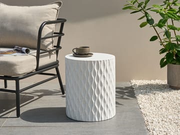 Sidebord utendørs Antelao 37 cm terrazzoeffekt - Hvit - Hagemøbler & utemiljø - Hagebord - Sidebord utendørs
