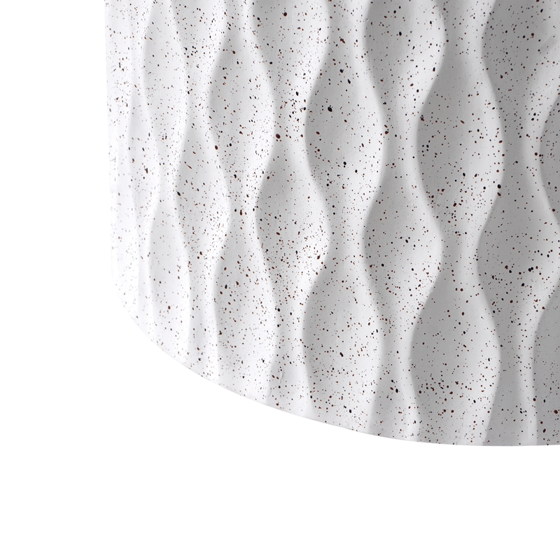 Sidebord utendørs Antelao 37 cm terrazzoeffekt - Hvit - Hagemøbler & utemiljø - Hagebord - Sidebord utendørs