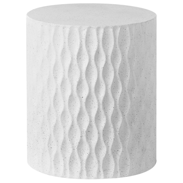 Sidebord utendørs Antelao 37 cm terrazzoeffekt - Hvit - Hagemøbler & utemiljø - Hagebord - Sidebord utendørs