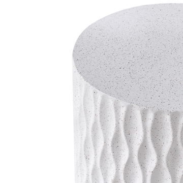 Sidebord utendørs Antelao 37 cm terrazzoeffekt - Hvit - Hagemøbler & utemiljø - Hagebord - Sidebord utendørs