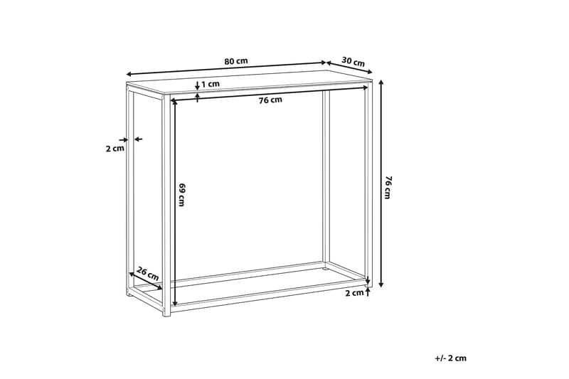 Avlastningsbord Heber Marmoreffekt - Hvit - Sidebord utendørs