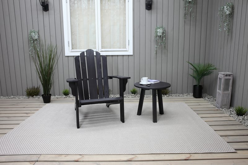 Avlastningsbord Rolston - Kaffesvart - Sidebord utendørs