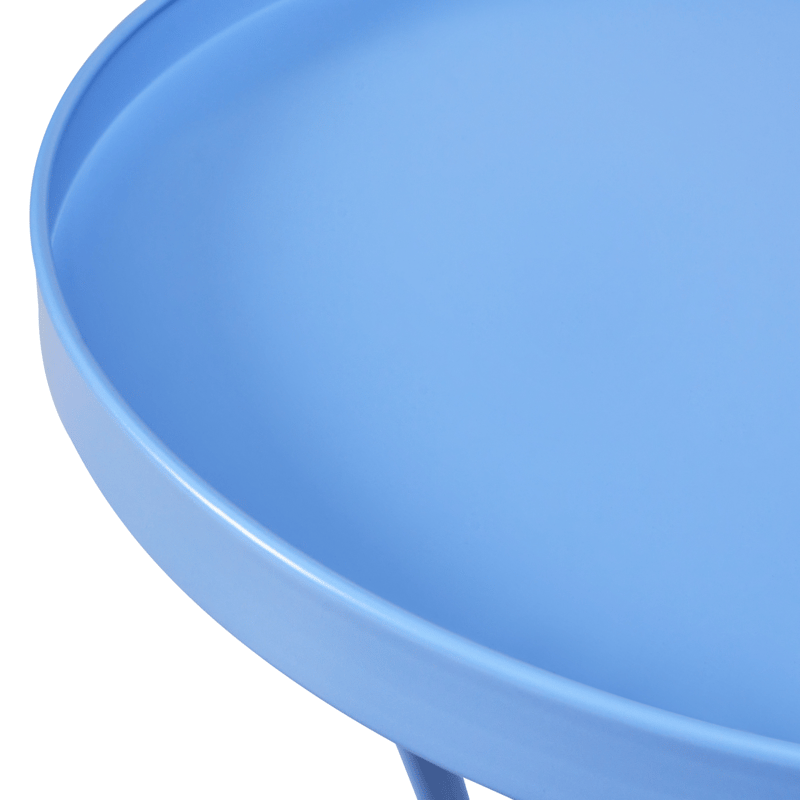 Sidebord utendørs Cavinia 40 cm Jern - Lyseblå - Hagemøbler & utemiljø - Hagebord - Sidebord utendørs