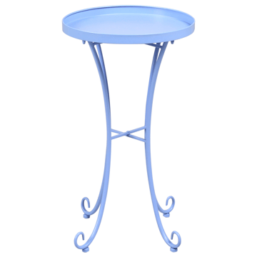 Sidebord utendørs Cavinia 40 cm Jern - Lyseblå - Hagemøbler & utemiljø - Hagebord - Sidebord utendørs