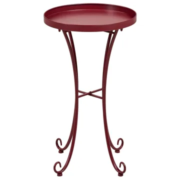 Sidebord utendørs Cavinia 40 cm Jern - vinrød - Hagemøbler & utemiljø - Hagebord - Sidebord utendørs