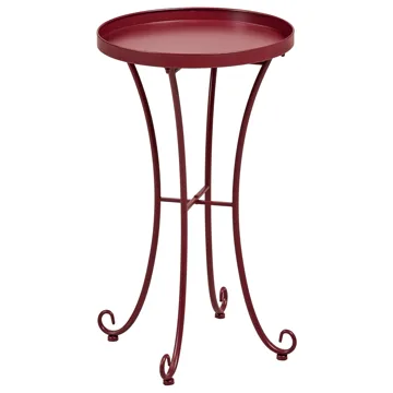 Sidebord utendørs Cavinia 40 cm Jern - vinrød - Hagemøbler & utemiljø - Hagebord - Sidebord utendørs