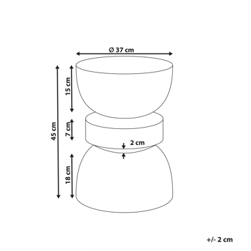 Sidebord utendørs Faliro 37 cm 37 cm terrazzoeffekt - Svart - Hagemøbler & utemiljø - Hagebord - Sidebord utendørs