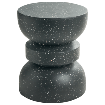 Sidebord utendørs Faliro 37 cm 37 cm terrazzoeffekt - Svart - Hagemøbler & utemiljø - Hagebord - Sidebord utendørs