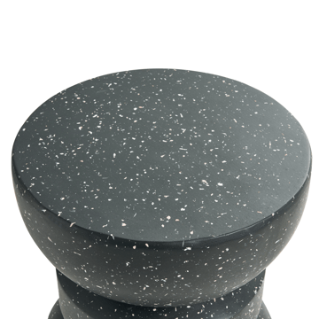 Sidebord utendørs Faliro 37 cm 37 cm terrazzoeffekt - Svart - Hagemøbler & utemiljø - Hagebord - Sidebord utendørs
