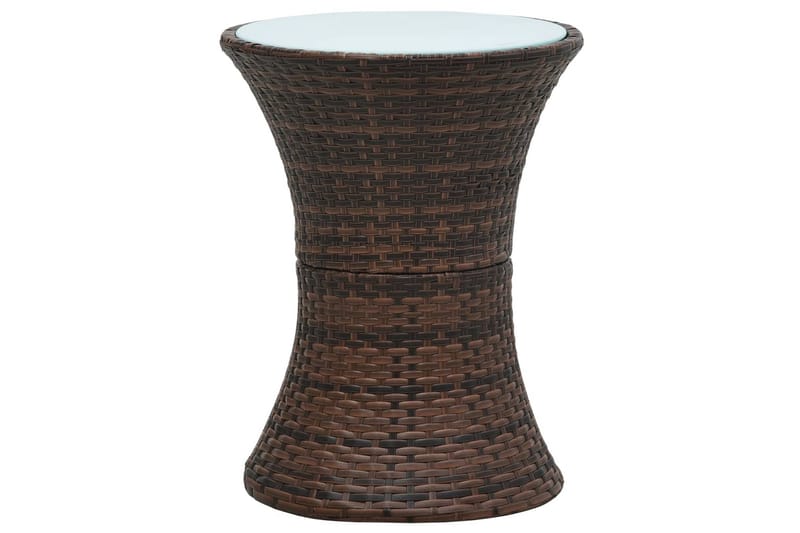Hagesidebord trommeformet brun polyrotting -   - Sidebord utendørs