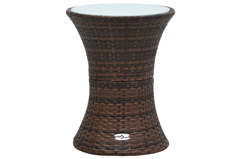 Hagesidebord trommeformet brun polyrotting - - Sidebord utendørs Hagesidebord trommeformet brun polyrotting - - Sidebord utendørs