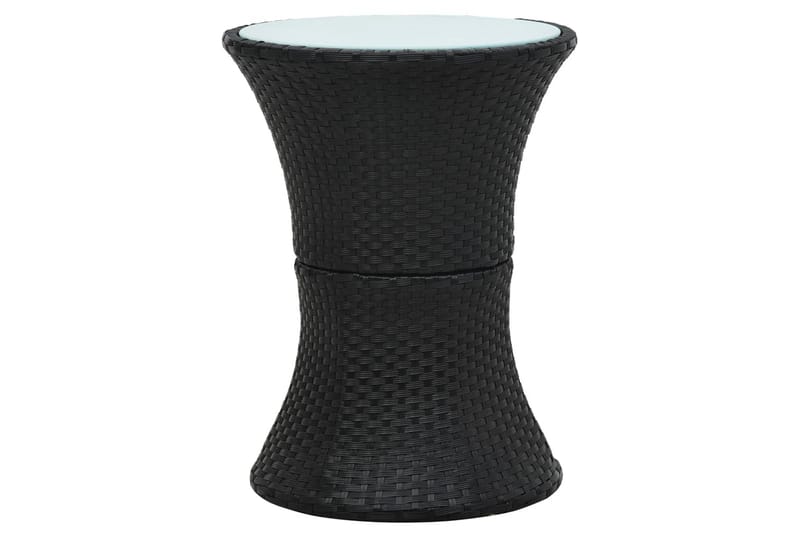 Hagesidebord trommeformet svart polyrotting -   - Sidebord utendørs