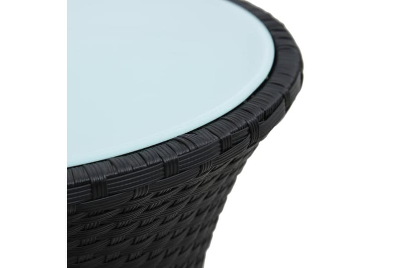 Hagesidebord trommeformet svart polyrotting -   - Sidebord utendørs