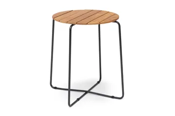 Hillerstorp Oas Cafébord 56 cm Rund - Teak/Brun/Grå - Hagemøbler & utemiljø - Hagebord - Sidebord utendørs