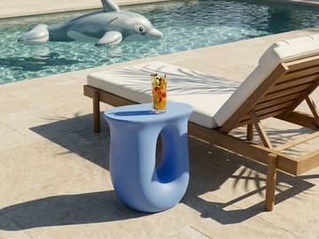 Sidebord utendørs Idro 42 cm - Blå - Hagemøbler & utemiljø - Hagebord - Sidebord utendørs