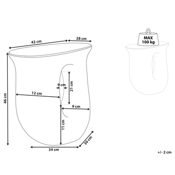 Sidebord utendørs Idro 42 cm - Blå - Hagemøbler & utemiljø - Hagebord - Sidebord utendørs