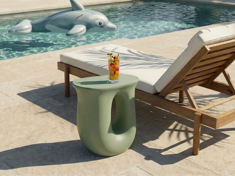 Sidebord utendørs Idro 42 cm - Grønn - Hagemøbler & utemiljø - Hagebord - Sidebord utendørs