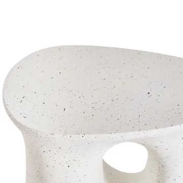 Sidebord utendørs Idro 42 cm terrazzoeffekt - Hvit - Hagemøbler & utemiljø - Hagebord - Sidebord utendørs