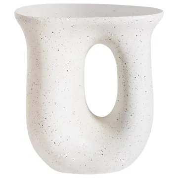 Sidebord utendørs Idro 42 cm terrazzoeffekt - Hvit - Hagemøbler & utemiljø - Hagebord - Sidebord utendørs