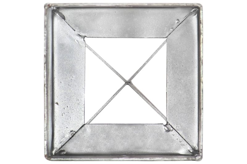 Jordspyd 12 stk sølv 10x10x76 cm galvanisert stål - Sidebord utendørs