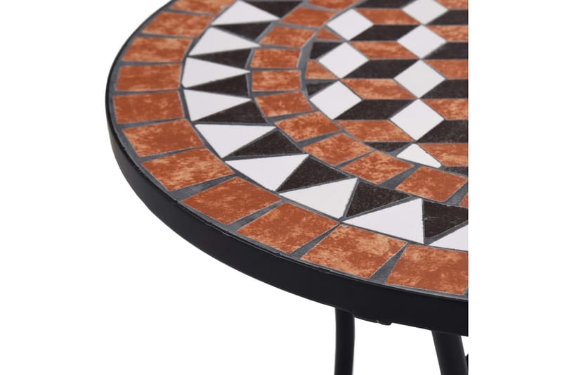 Mosaikkbistrobord brun 60 cm keramikk - Brun - Sidebord utendørs