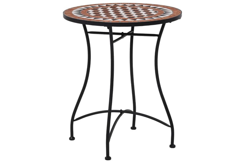 Mosaikkbistrobord brun 60 cm keramikk - Sidebord utendørs