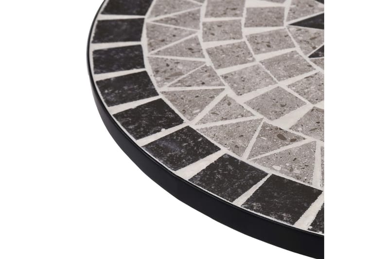 Mosaikkbistrobord grå 61 cm keramikk - Grå - Sidebord utendørs