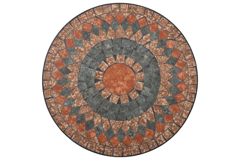 Mosaikkbistrobord oransje/grå 60 cm keramikk - Oransj - Sidebord utendørs