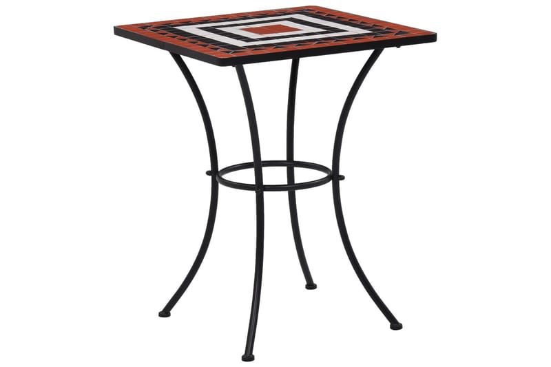 Mosaikkbistrobord terrakotta og hvit 60 cm keramikk - Sidebord utendørs