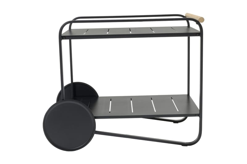 Portals Rullebord 92 cm - Svart/Tre - Hagemøbler & utemiljø - Hagebord - Sidebord utendørs