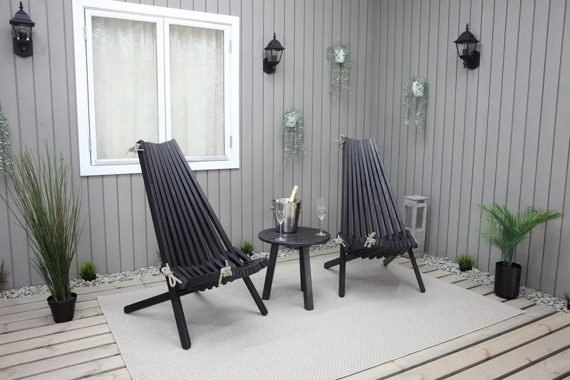 Rolston Avlastningsbord - Kaffesvart - Hagemøbler & utemiljø - Hagebord - Sidebord utendørs