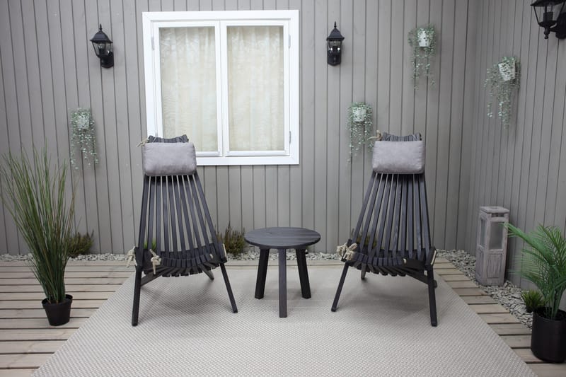 Rolston Avlastningsbord - Kaffesvart - Hagemøbler & utemiljø - Hagebord - Sidebord utendørs