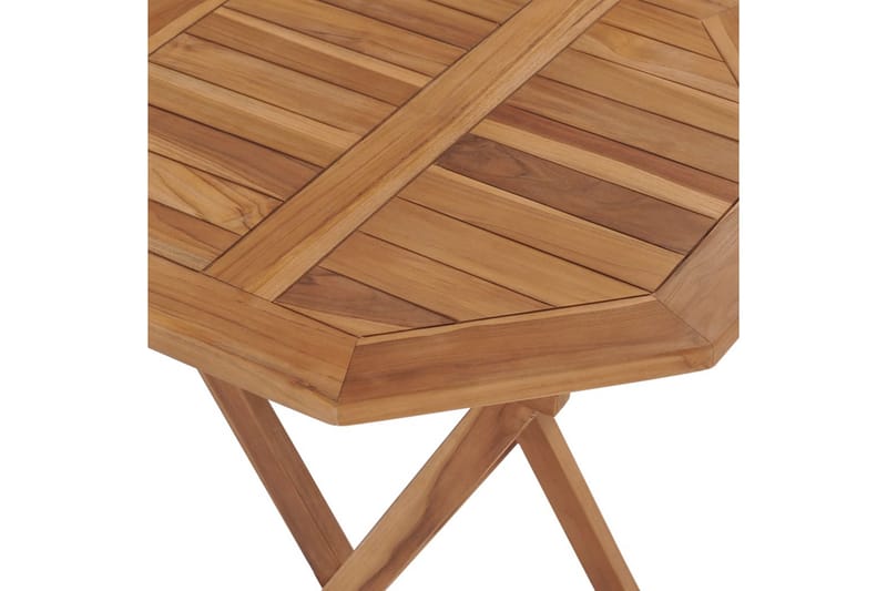Sammenleggbart hagebord 60x60x75 cm heltre teak - Brun - Sidebord utendørs