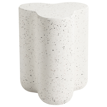 Sidebord utendørs Tellaro 32x37 cm terrazzoeffekt - Hvit - Hagemøbler & utemiljø - Hagebord - Sidebord utendørs