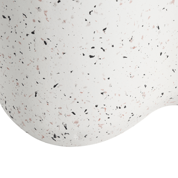 Sidebord utendørs Tellaro 32x37 cm terrazzoeffekt - Hvit - Hagemøbler & utemiljø - Hagebord - Sidebord utendørs