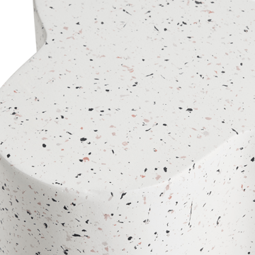 Sidebord utendørs Tellaro 32x37 cm terrazzoeffekt - Hvit - Hagemøbler & utemiljø - Hagebord - Sidebord utendørs