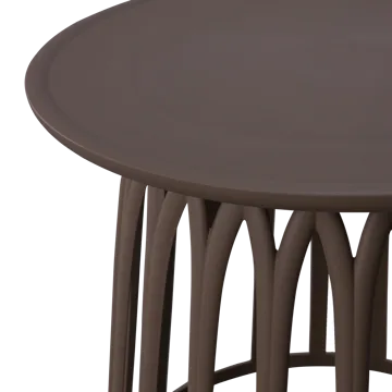 Sofabord Boy 50 cm rundt utendørs - Lilla/Brun - Hagemøbler & utemiljø - Hagebord - Loungebord & Sofabord utendørs