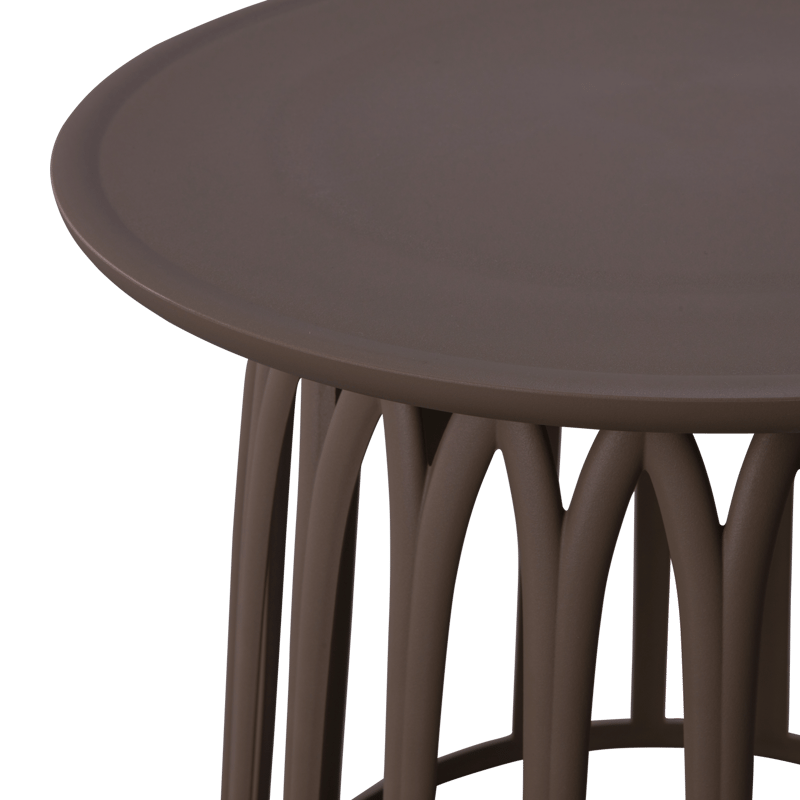 Sofabord Boy 50 cm rundt utendørs - Lilla/Brun - Hagemøbler & utemiljø - Hagebord - Loungebord & Sofabord utendørs