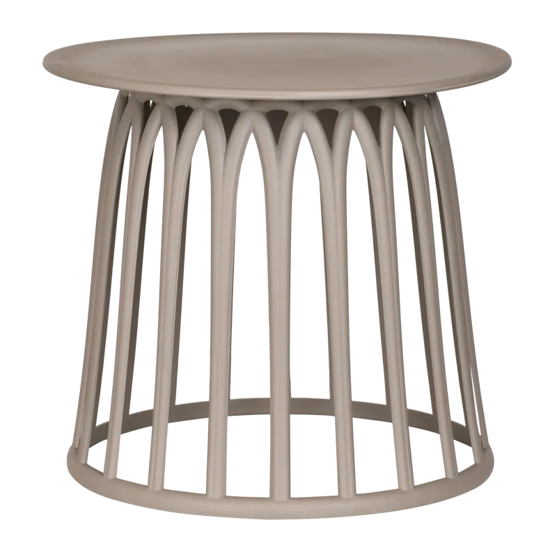 Sofabord Boy 50 cm rundt utendørs, Taupe
