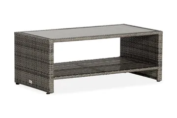Bahamas Bord med Hylle 113x58 cm - Grå - Hagemøbler & utemiljø - Hagebord - Loungebord & Sofabord utendørs
