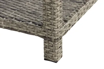 Bord Bahamas 75x75 cm med Hylle - Grå - Hagemøbler & utemiljø - Hagebord - Loungebord & Sofabord utendørs