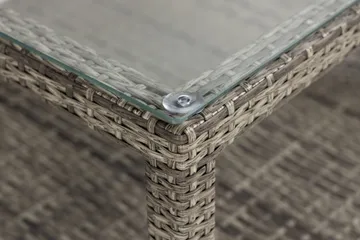 Bord Bahamas 75x75 cm med Hylle - Grå - Hagemøbler & utemiljø - Hagebord - Loungebord & Sofabord utendørs