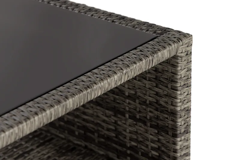 Bord Bahamas med Hylle 113x58 cm - Grå - Hagemøbler & utemiljø - Hagebord - Loungebord & Sofabord utendørs