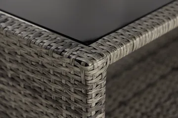 Bord Bahamas med Hylle 113x58 cm - Grå - Hagemøbler & utemiljø - Hagebord - Loungebord & Sofabord utendørs