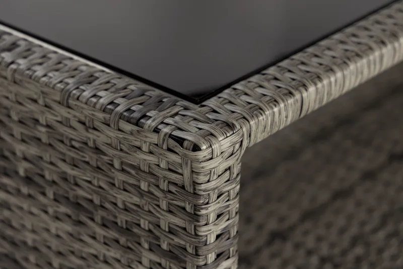 Bord Bahamas med Hylle 113x58 cm - Grå - Hagemøbler & utemiljø - Hagebord - Loungebord & Sofabord utendørs