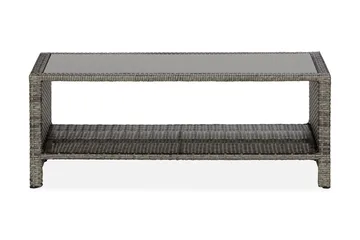 Bord Bahamas med Hylle 113x58 cm - Grå - Hagemøbler & utemiljø - Hagebord - Loungebord & Sofabord utendørs