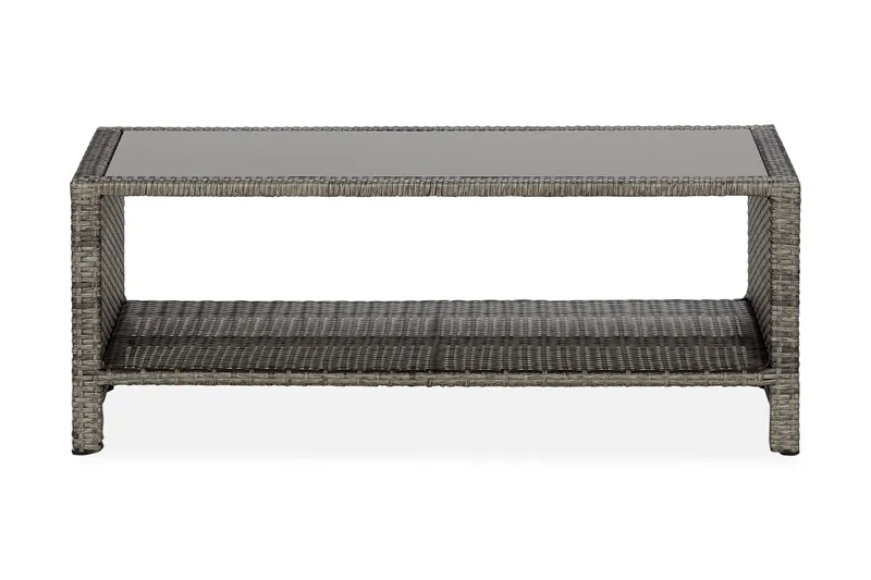 Bord Bahamas med Hylle 113x58 cm - Grå - Hagemøbler & utemiljø - Hagebord - Loungebord & Sofabord utendørs