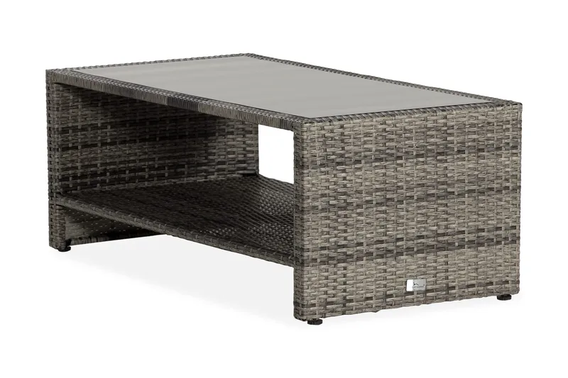 Bord Bahamas med Hylle 113x58 cm - Grå - Hagemøbler & utemiljø - Hagebord - Loungebord & Sofabord utendørs